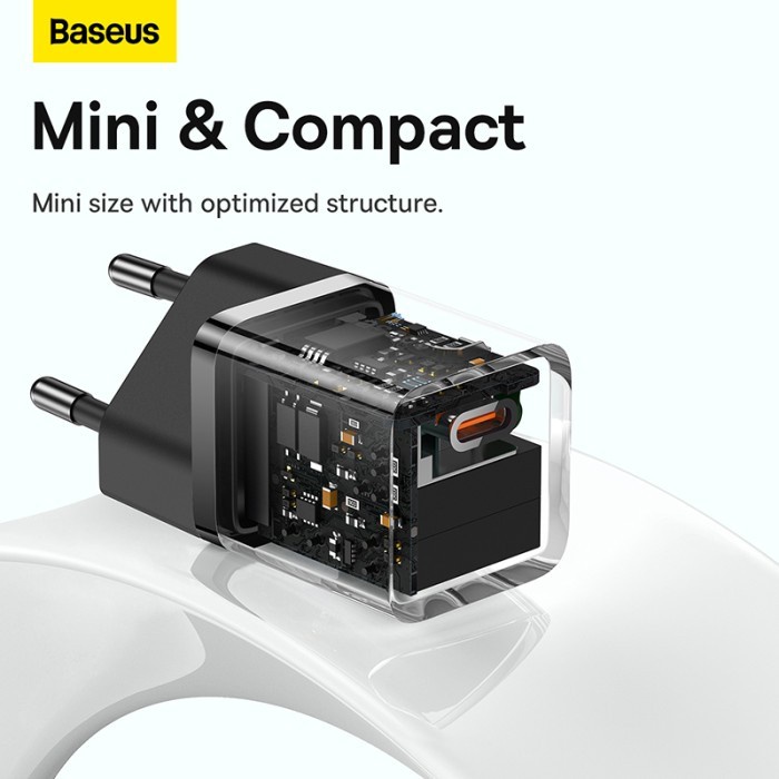 Baseus Charger 30W GaN5 Fast Charger Adaptor (mini) 1C 30W EU - CCGN