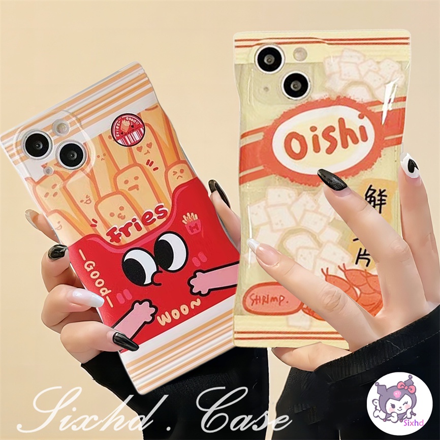 Redmi 12C 10C 10A 10 Note 12 11 11s 10s 10 9 8Pro 9T 9C 9A 9 Xiaomi 12 Lite 11Lite 12T 11T 10T Poco M3 X4Pro Kantong Snack Couple Kentang Goreng Kartun Lucu Handphone Soft Case