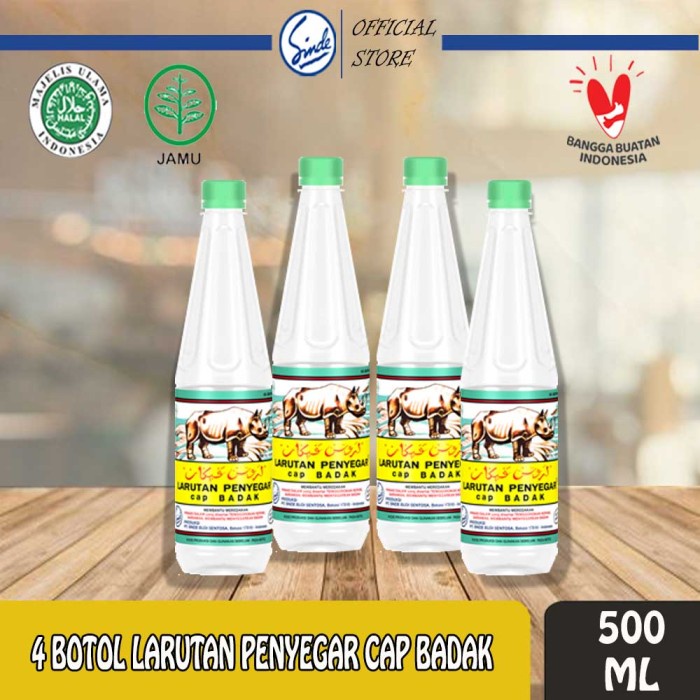 

Paket Hemat 4pcs Larutan Penyegar Cap Badak Botol 500ml