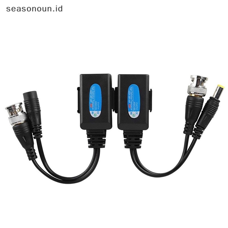 Seasonoun 1pasang CCTV Coax BNC Video Power Balun Transceiver Ke CAT5e 6konektor RJ45.