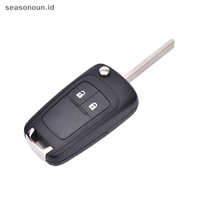 Seasonoun New 2tombol Flip Remote Key Case Shell Untuk Chevrolet Epica LOVA Spark.