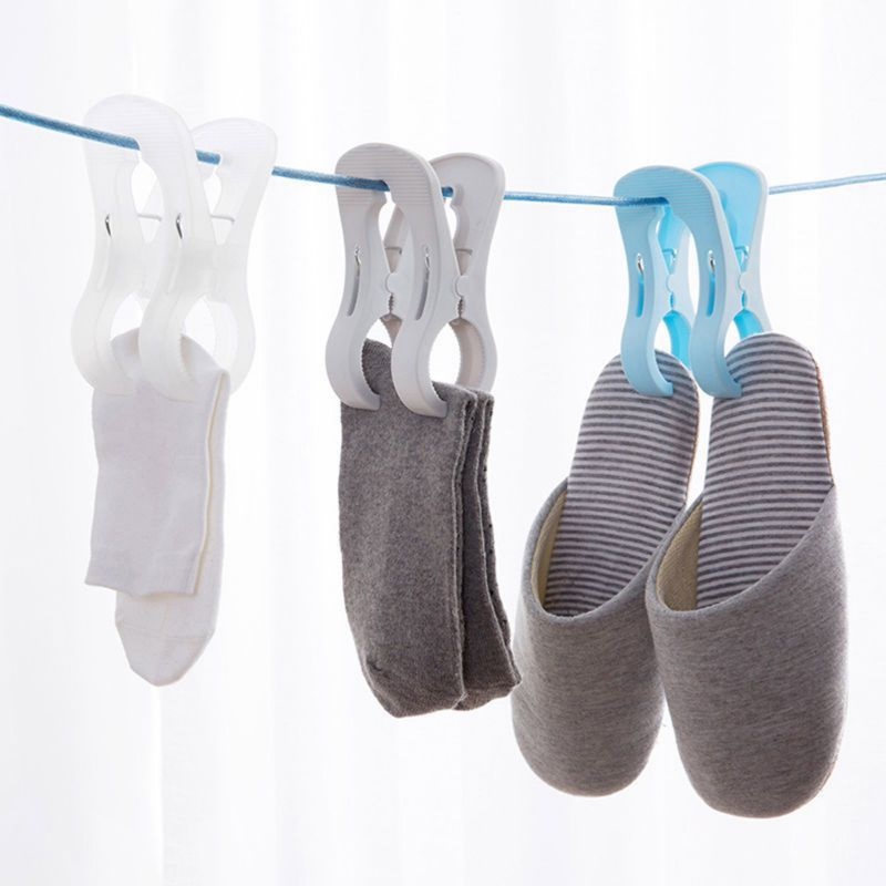 Jepitan Plastik Gigi Ganda Besar Anti-slip Bedsheet Sock Fixing Clamp Elastis Kantong Makanan Klip Penyegel Pakaian Rumah Tangga Gantungan Pengering Pasak