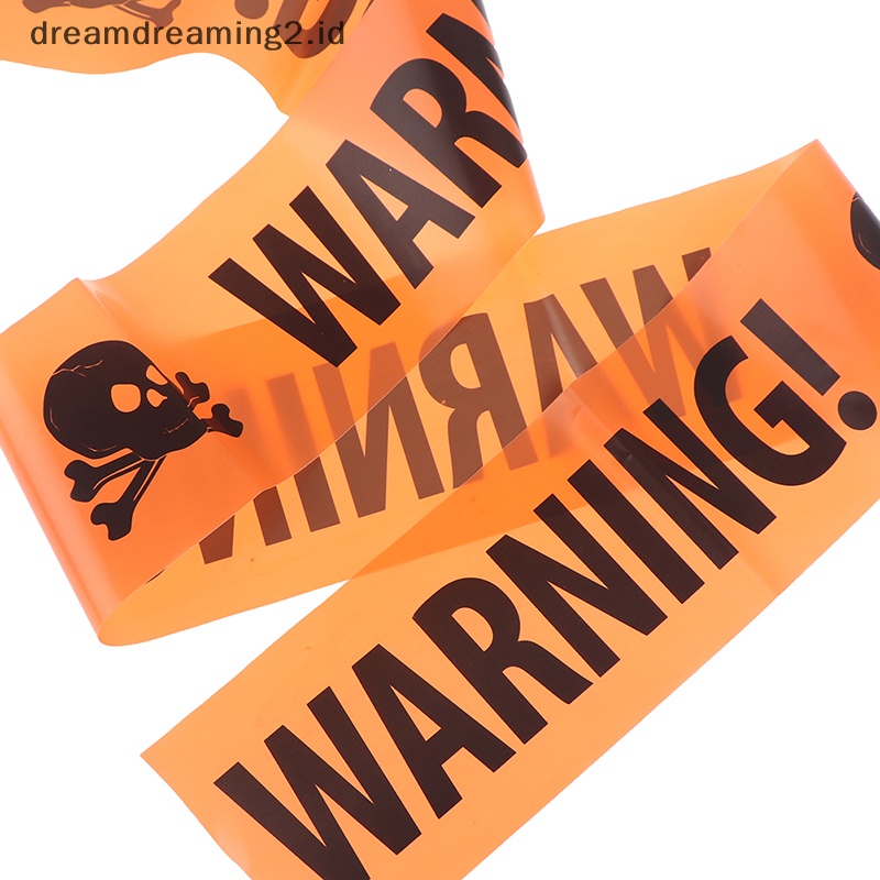 (drea) Tape Peringatan Halloween Rambu Halloween Jendela Prop Party Bahaya Warning//