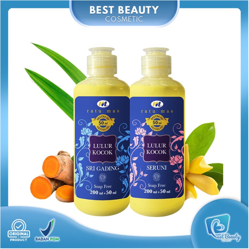 ★ BB ★ Ratu Mas Lulur Kocok 200ml + 50ml - Sri Gading - Seruni - Mustika Ratu