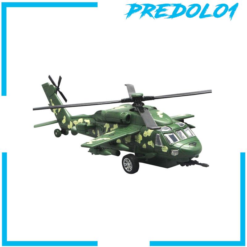 [Predolo1] Mainan Diecast Pesawat Bertenaga Helikopter Frication Dengan Lampu Dan Suara Hadiah