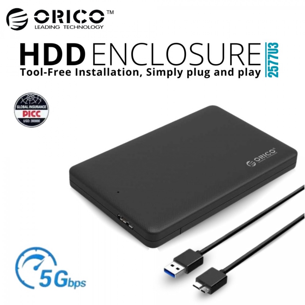 ORICO HDD Enclosure Harddisk Case 2.5 inch USB 3.0 - 2577U3