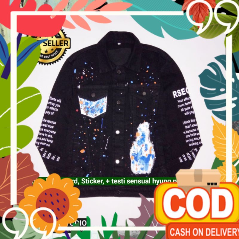 JAKET DENIM HAECHAN NCT / HANDPAINTED SECRETSTUDIO/ Kualitas Premium