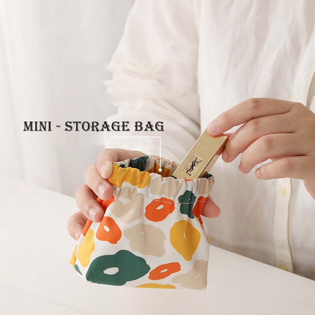 Napkin Pembalut Wanita Tas Penyimpanan Kartun Kartu Kredit Dompet Koin Makeup Kabel Data Lipstik Earphone Tas Penyimpanan Tas Tangan Pengatur Penyimpanan
