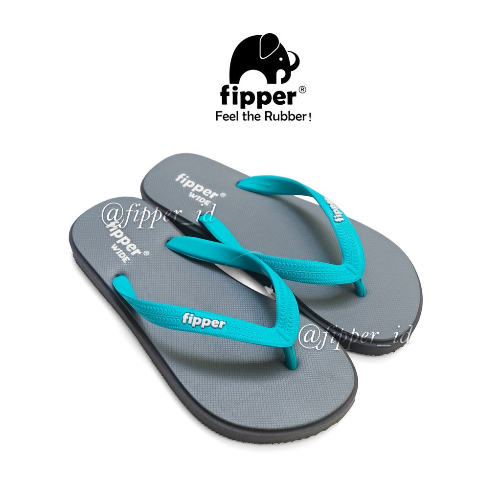 Sandal Fipper Wide Original for Man/Woman - Grey/Grey(Dark)/Turquoise
