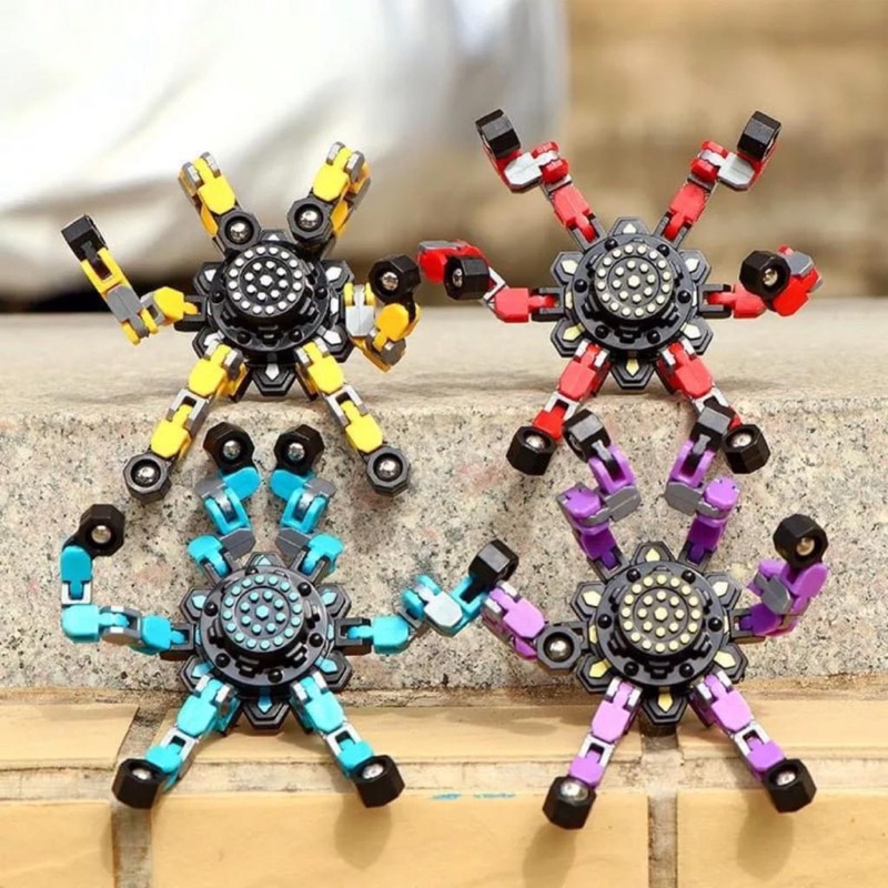 Mainan Fidget Spinner Robot transformer/ Mainan penghilang stress mainan viral