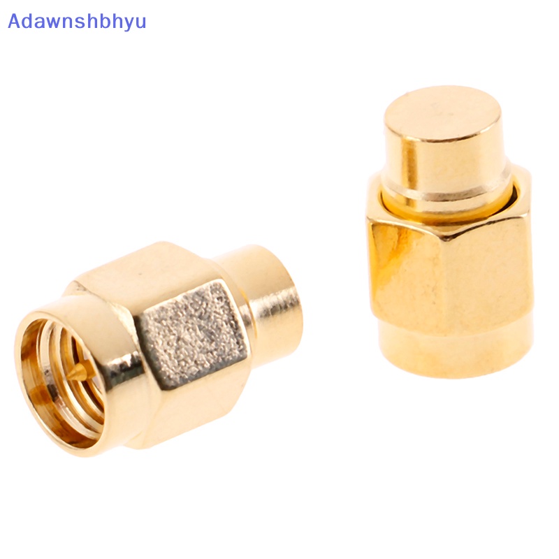 Adhyu 2pcs 2W 6GHz 50ohm SMA Male RF Terminasi Coaxial Dummy Load Lapis Emas Cap ID