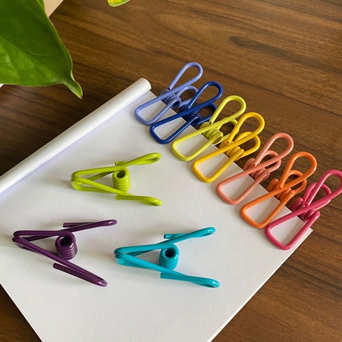GOS -H407- Klip Jepit Besi Warna-Warni - Klip Jepit Serbaguna - Klip Jepit Jemuran ( isi 10 pcs )