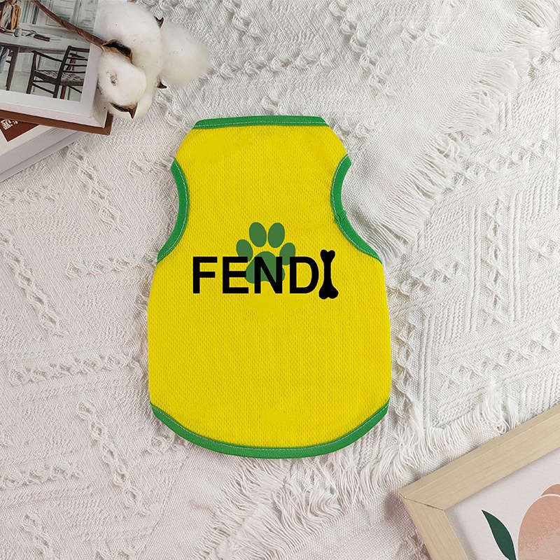 Tank Top Motif logo fashion Pakaian Anjing/Kucing Peliharaan/poodle/Teddy