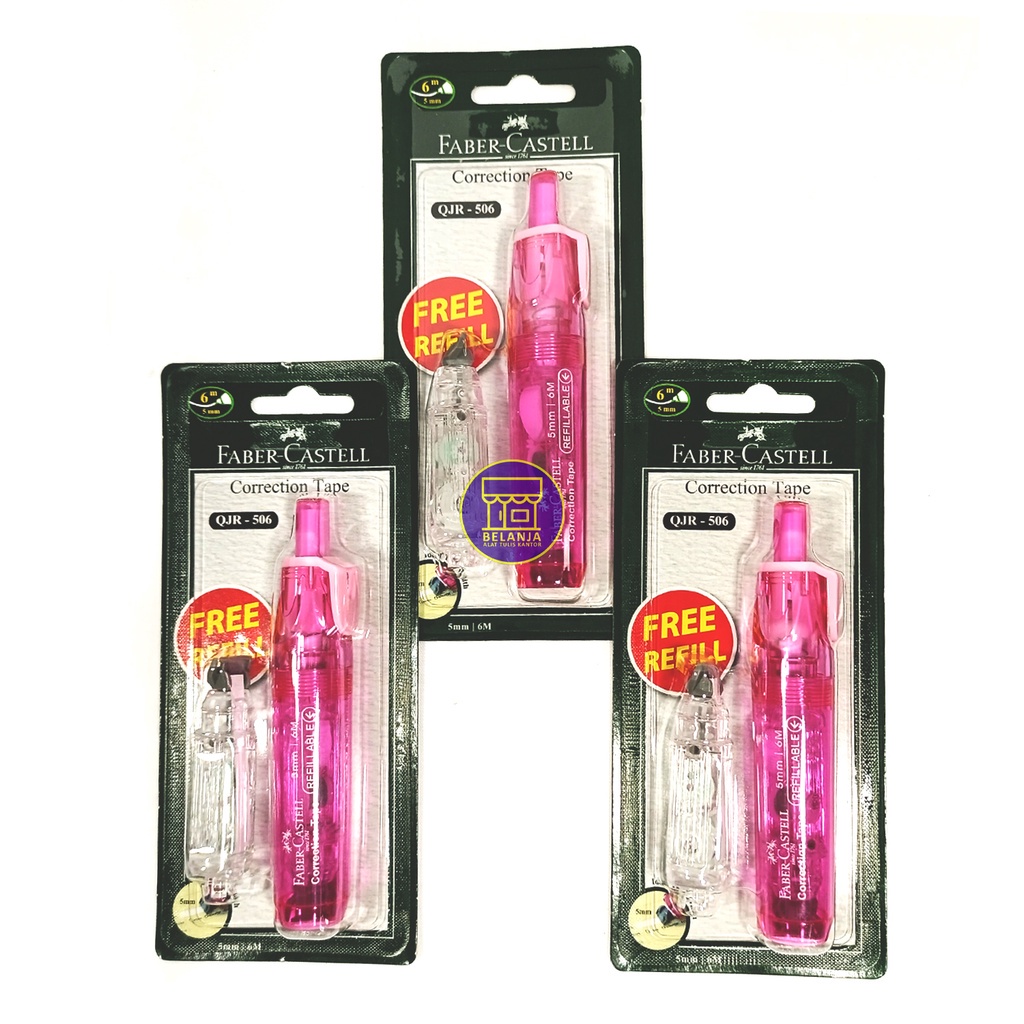 

FABER CASTELL Correction Tape QJR-506 6m x 5mm - Per Pcs