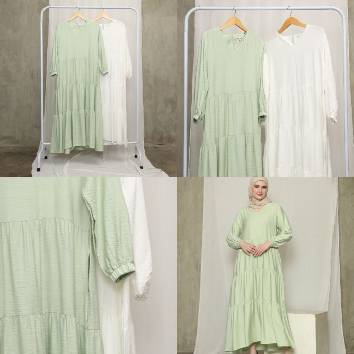 KEIZHA &amp; SOLEHA Zhaha Long Dress - Gaun Terusan Pakaian Muslimah Gamis