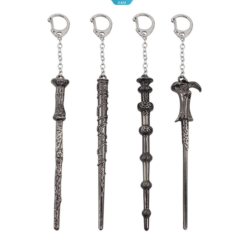 Harry Potter Hermione Aberforth Dumbledore Lord Voldemort Magic Wand Key Chain Alloy Gantungan Kunci Aksesoris Liontin Gantungan Kunci Charms Keychains Untuk Wanita [ZK]