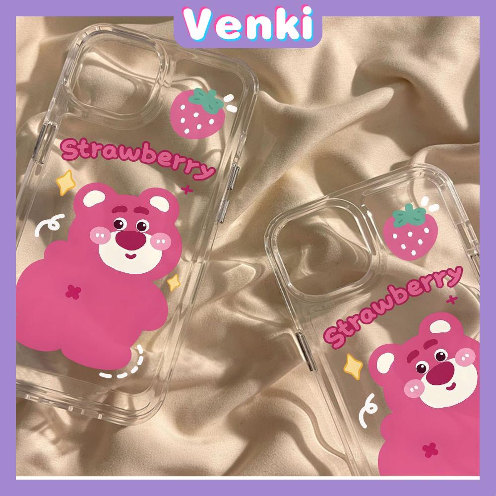 For iPhone 11 iPhone Case Clear Big Hole Space Case TPU Soft Case Shockproof Protection Camera Cute Pink Bear Compatible with iPhone 14 13 Pro max 12 Pro Max 11 xr xs max 7 8Plus