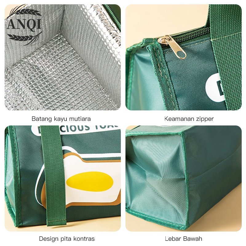 ANQI 1888 TAS BEKAL MAKANAN ANAK LUNCH BAG TEMPAT BEKAL ANAK TEMPAT PENYIMPANAN MAKANAN TAS LUNCH BOX