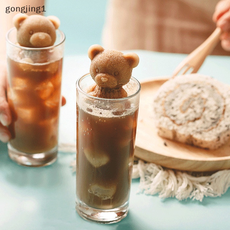 Ggg 3D Pembuat Es Batu Bentuk Teddy Bear Kecil Coklat Cake Tray Ice Cream DIY ID