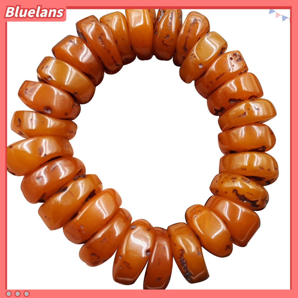 [BLS] Fashion Amber Alami Lilin Lebah Sempoa Manik-Manik Gelang Tangan Perhiasan Aksesori Hadiah