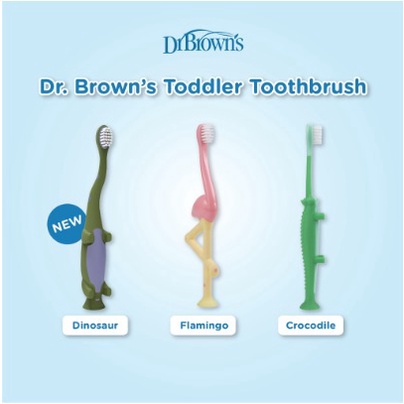 Dr.Brown's Toddler Toothbrush, 1-pack / Toothbrush Baby / Sikat Gigi Bayi / Sikat Gigi Anak Karakter / Sikat Gigi Bayi Silicone Bulu Halus