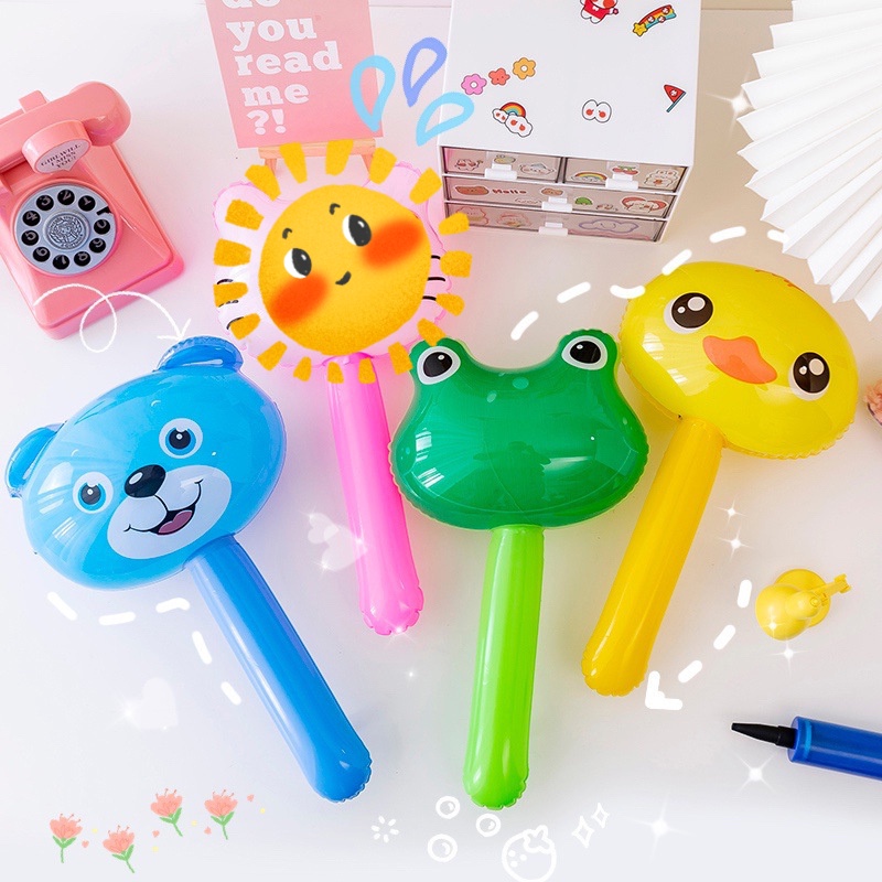 [Harga Grosir] Ulang Tahun Anak Forestthemepestadekorasikecilinflatablebellhammerballoonfavorsinflatabletoyairballoonanimalheadtoyballoonstickbabyshowerhandsticktoys