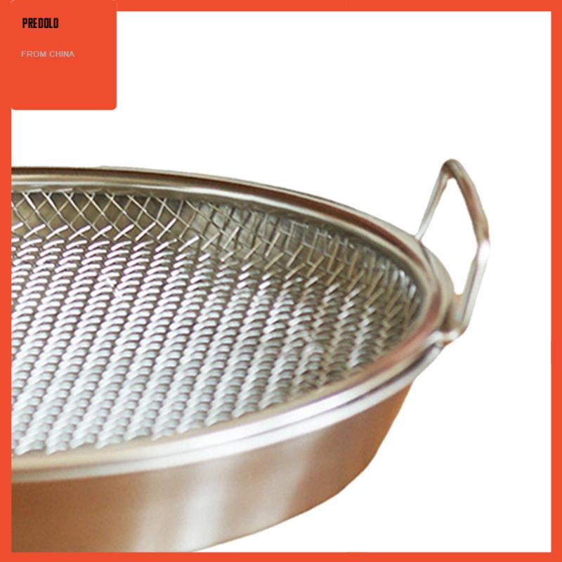 [Predolo] Air Fryer Basket, Tray Catcher, Oil Splatter Screen Round Cooking Tools Saringan Minyak, Nampan Makanan Gorengan, Untuk Memasak Makanan Ringan Dapur bbq