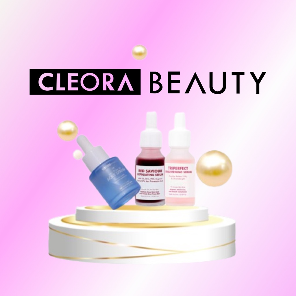 ★ BB ★ CLEORA  Serum Series | Red Savior Exfoliating Serum - Acne Serum 20ml - Triperfect Brightening Serum 16,5ml