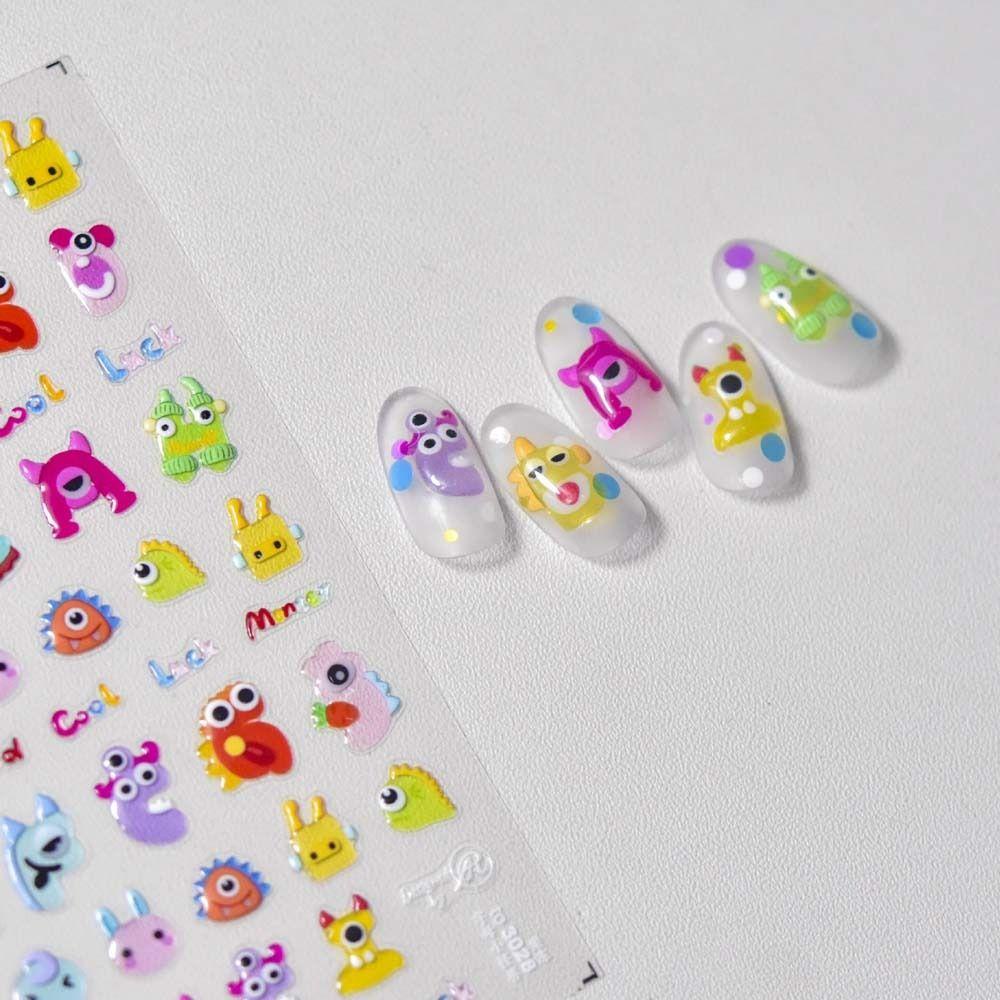 Mxbeauty Stiker Kuku Jelly Fashion Lucu Buah Kelinci Beruang Panda Hiasan Kuku