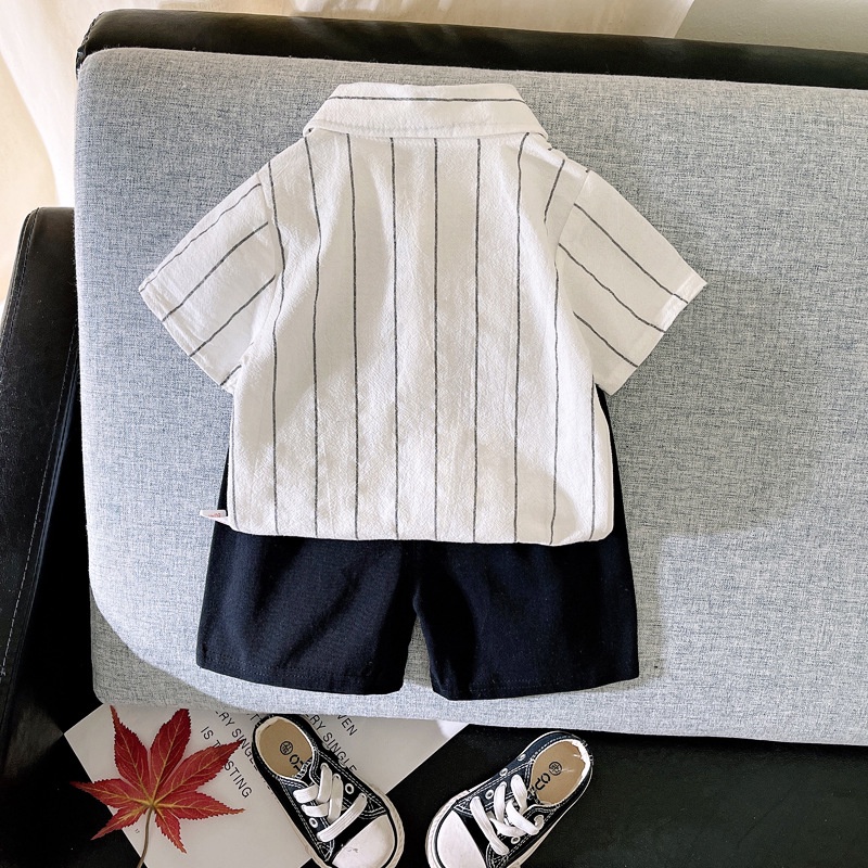 1234OS - Baju Setelan anak laki laki 0-5 tahun katun pakaian kemeja bayi laki laki korea.