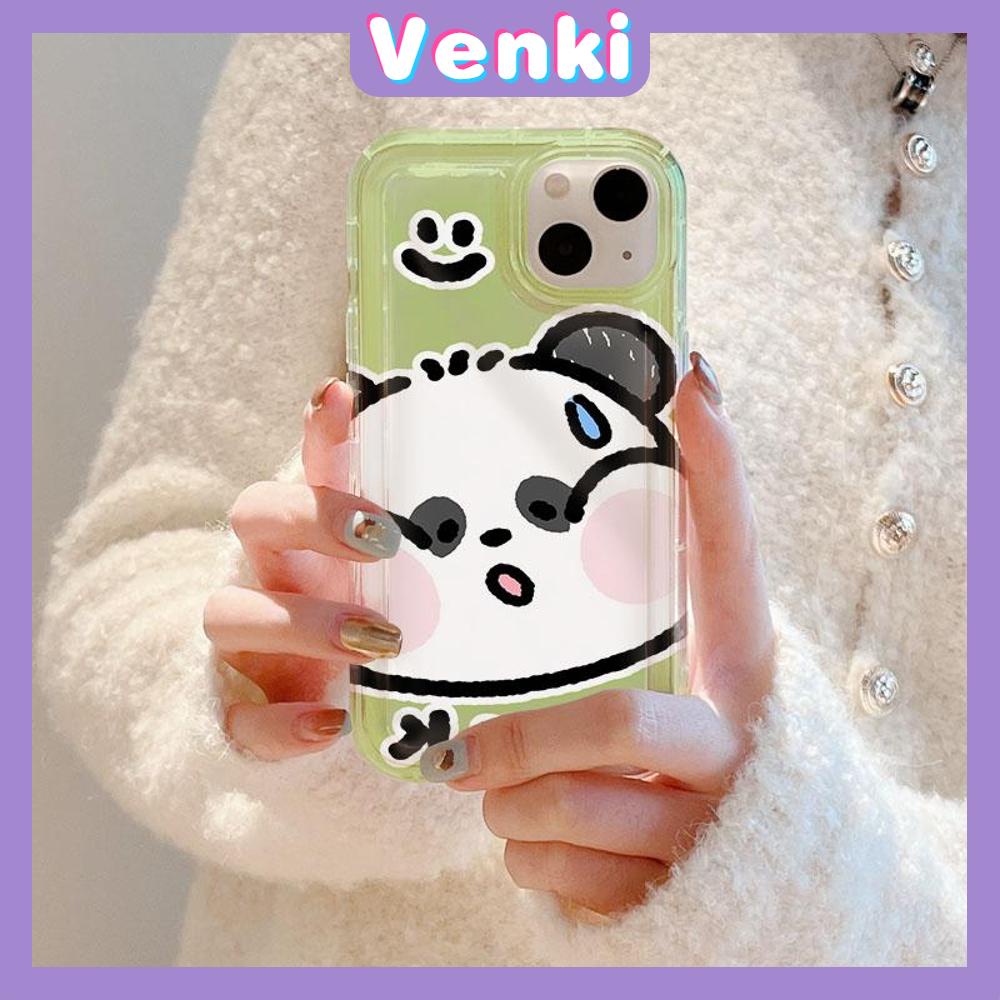 VENKI - For iPhone 11 Case Clear Phone Case TPU Soft Case Airbag Shockproof Protection Camera Cute Big Face Panda Compatible with iPhone 14 13 Pro Max iPhone 12 Pro Max XR XS 7 8