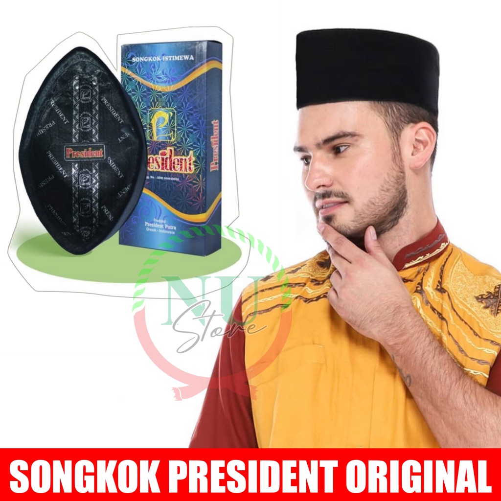 Songkok Dewasa /  Songkok Hitam Polos / Songkok President / Songkok Hitam /Songkok Putih / Peci Hita