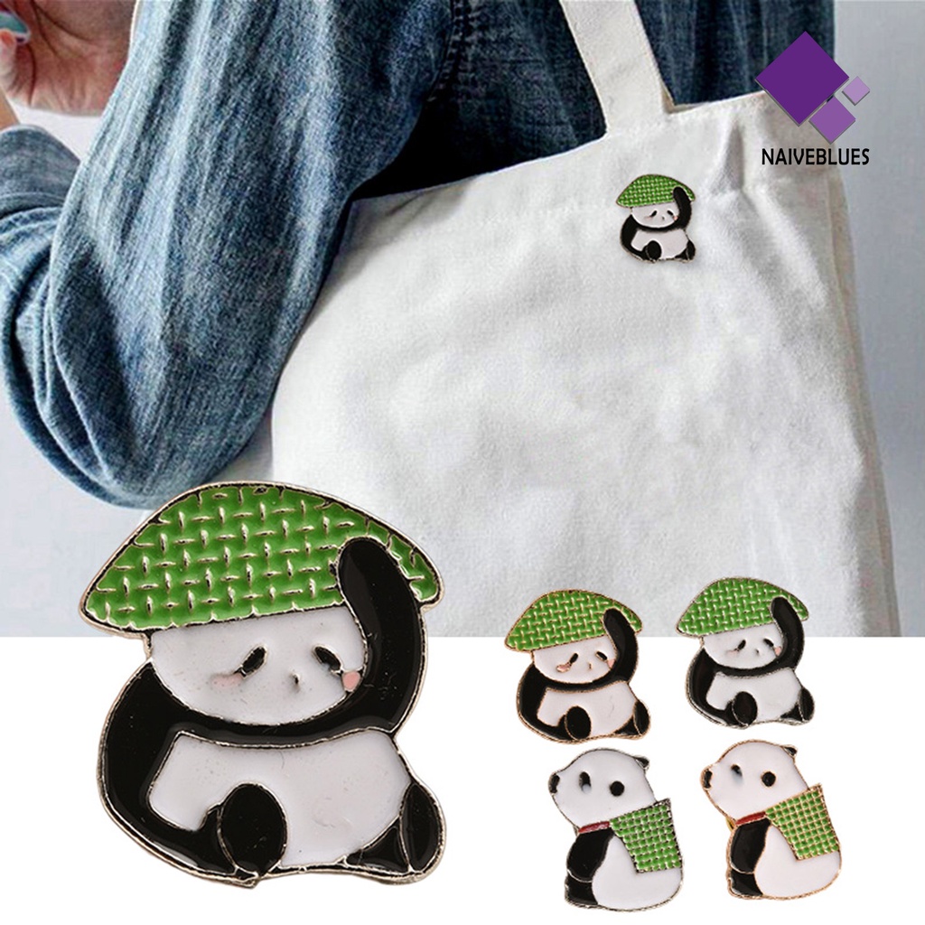 &lt; Naiveblues &gt; Panda Lucu Bros Sweater Selendang Topi Klip Wanita Gadis Pakaian Gaun Dekorasi Kostum Perhiasan