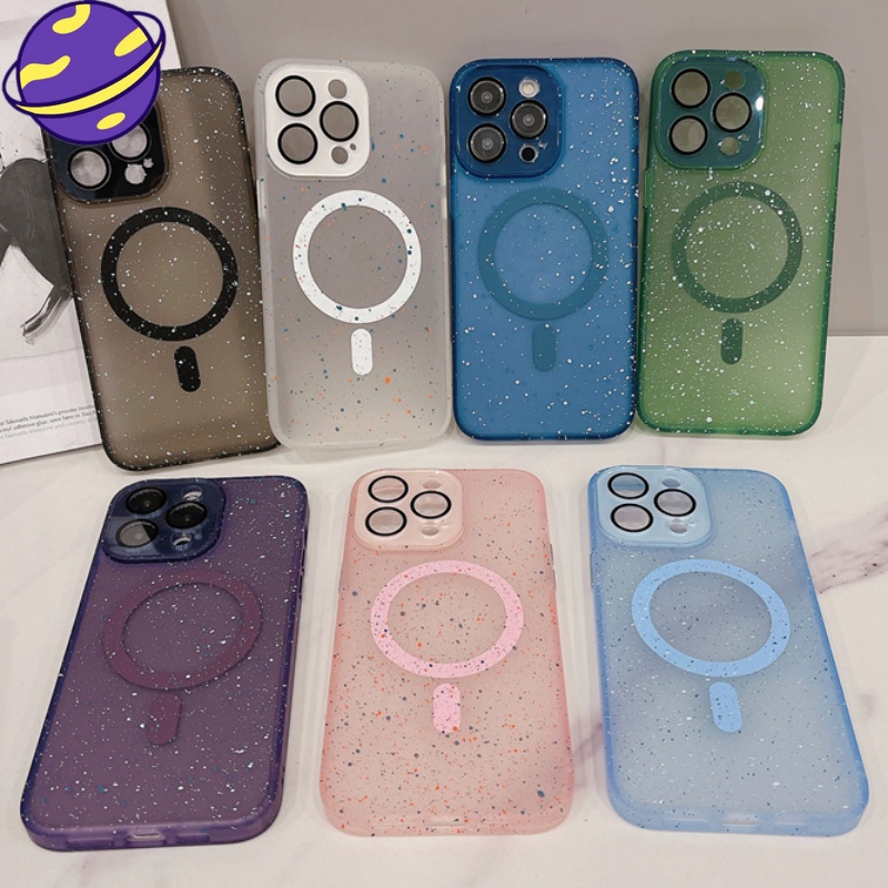 IPHONE Casing Frosted Gaya China Cocok Untuk Iphone14 13 12 11 Pro Max 14Plus Hard Case Perlindungan Lensa Magnetik