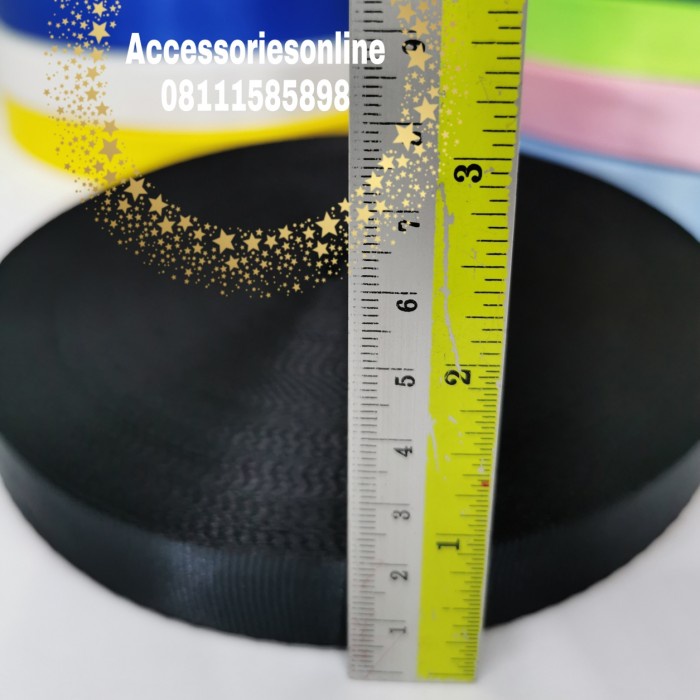 

✨BESTSELLER✨ - PROMO!!! Tali Id Card / Lanyard nylon / Id Card Nylon 2 cm Per Roll - SILVER 2- 1.2.23