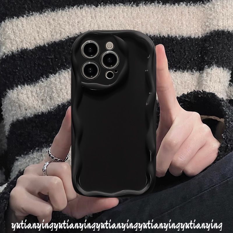 Casing Tepi Lengkung Bergelombang 3D Untuk Vivo Y35 Y20 Y50 Y30 Y15 Y21 Y51 Y31 Y12i Y20s Y21s Y20i Y91C Y21A Y15A Y12 Y15s Y12s Y02 Y11 Y33s Y16 Y17 Y91 Y95 Soft Case Anti Jatuh Glossy Simple