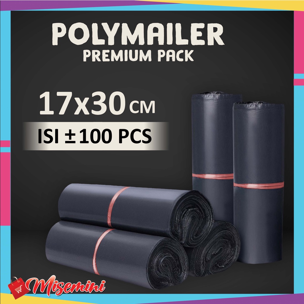 

Plastik Polymailer Hitam Olshop Kantong Plastik Packing Online Shop Bahan Tebal 17 x 30 1076