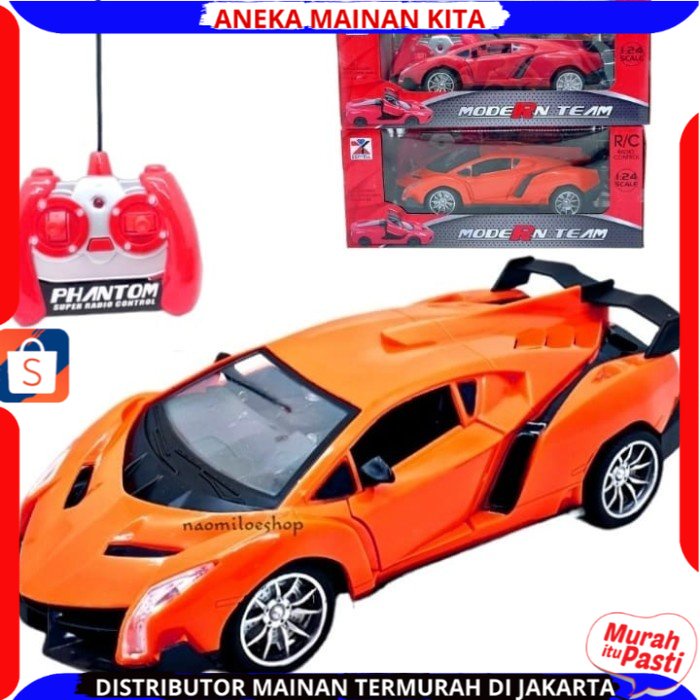 Mainan Anak Mobil Remote Control Sport Car Buka Pintu Balap Racing Berlampu Racing