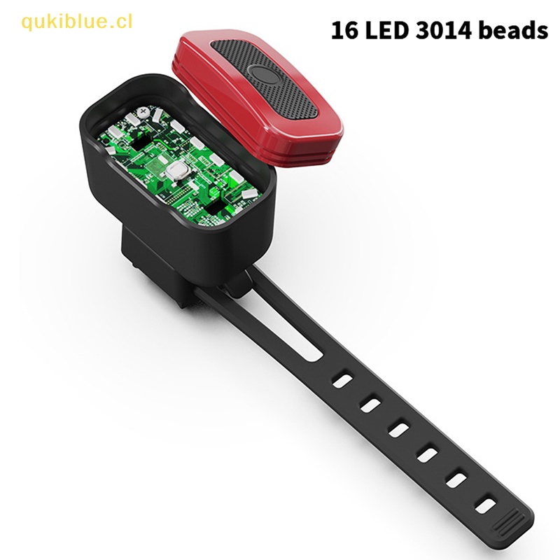 Qukiblue Lampu Belakang Sepeda Pintar Auto Start /Stop Sensing Rem IPX5 Waterproof Lampu Belakang Sepeda Type-C USB Bicycle Tail Light LED cl