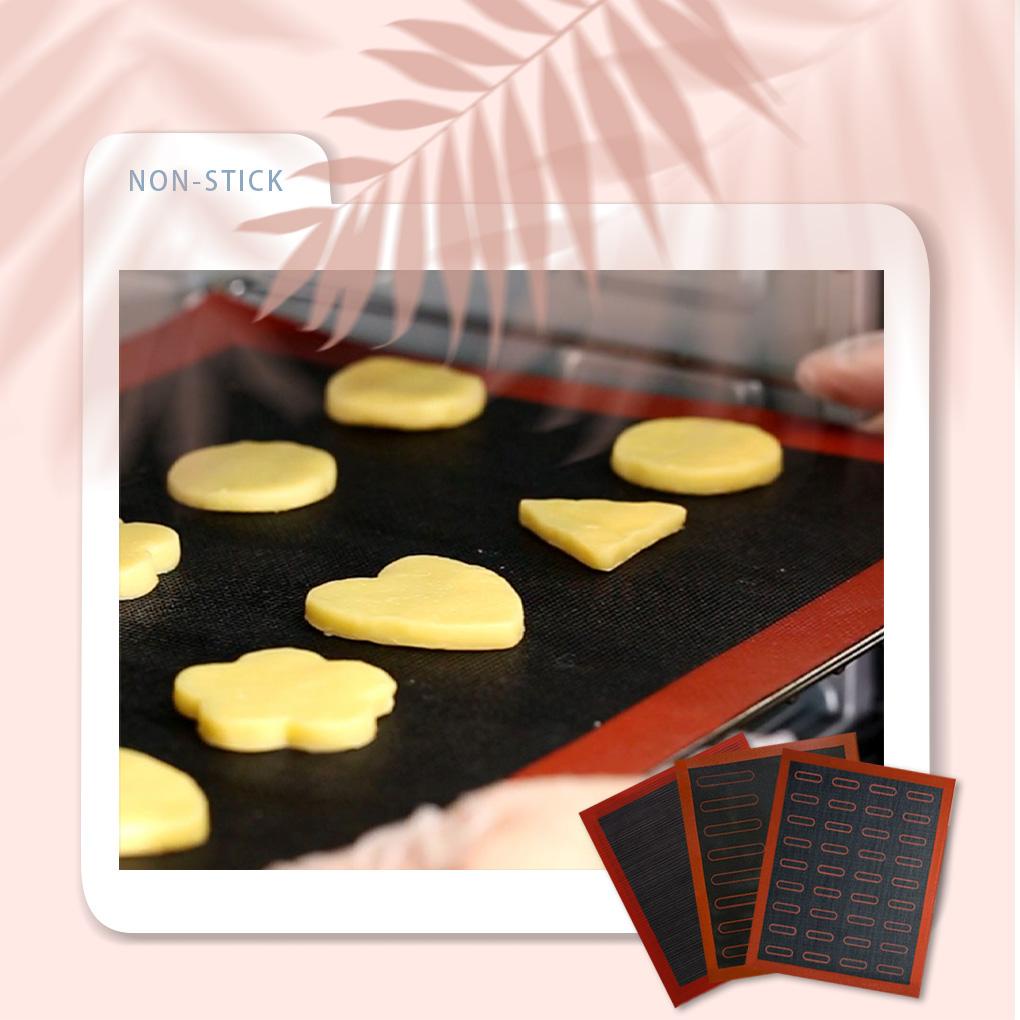 Biskuit Cookies Kue Anti Lengket Baking Mat Tahan Suhu Tinggi Alat Pembuat Makanan Penutup Silikon Oven Sheet Liner Bakeware