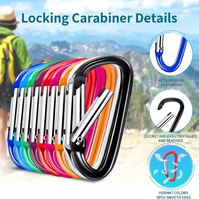 Gantungan Kunci Carabiner Alloy Mini Alluminum/Outdoor Camping D-ring Buckle Spring Carabiner Snap Hook Clip Keychains