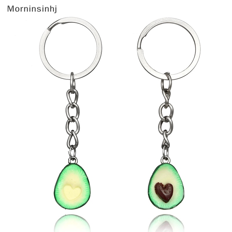 Mornin Simulasi Buah Alpukat Berbentuk Hati Gantungan Kunci Kreatif Alpukat Ransel Gantungan Kunci Liontin Fashion Perhiasan Key Ring Hadiah Teman id