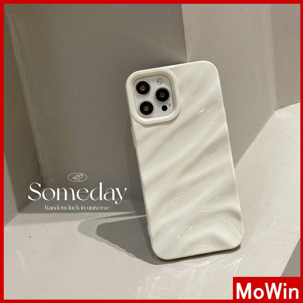 Case Untuk iPhone 11 iPhone Case Soft Case Glossy 3D Ripple Stereo Tahan Guncangan Coklat Ungu Hitam Putih Hijau untuk iPhone 14 Pro Max 13 Pro Max 12 Pro Max 11 iPhone XR 7Plus 6SPlus 8Plus