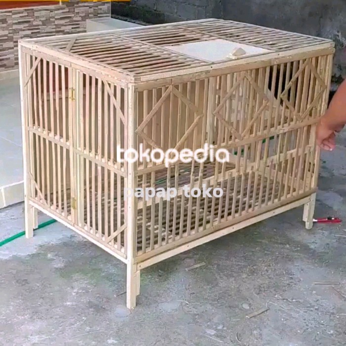 kandang ayam bambu lipat, kandang ayam bambu siap pakai (bisa custom)