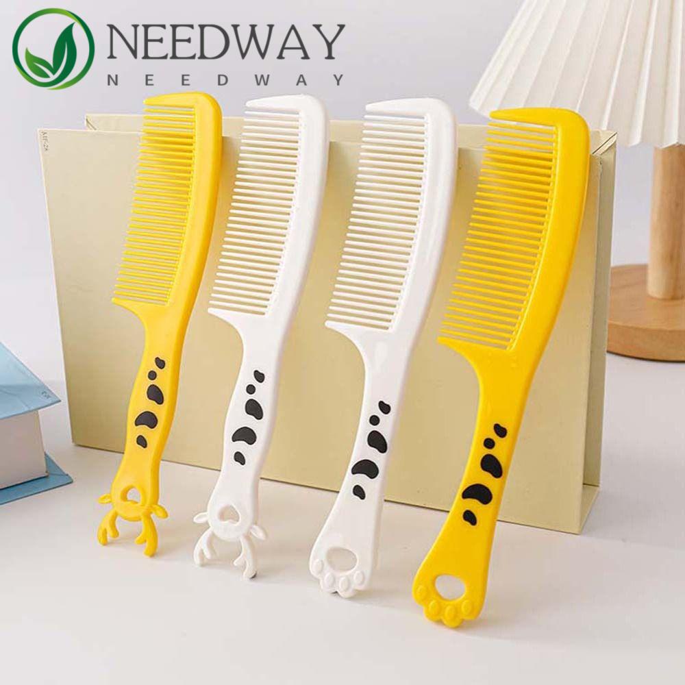 SKJK   Sisir Kartun Portable Kawaii Aksesoris Rambut Cat Paw Hairdressing Handle Sikat Rambut