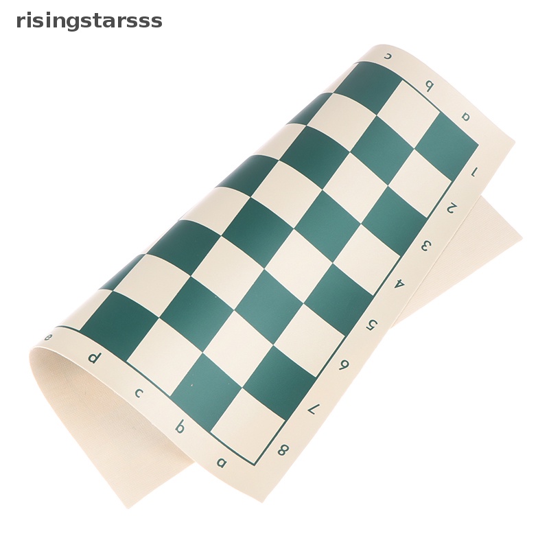 Rsid Span-new 1Pc Papan Catur Kulit PVC 34.5cm Portable Lembut Dapat Digulung Tahan Lama Chess Board Jelly