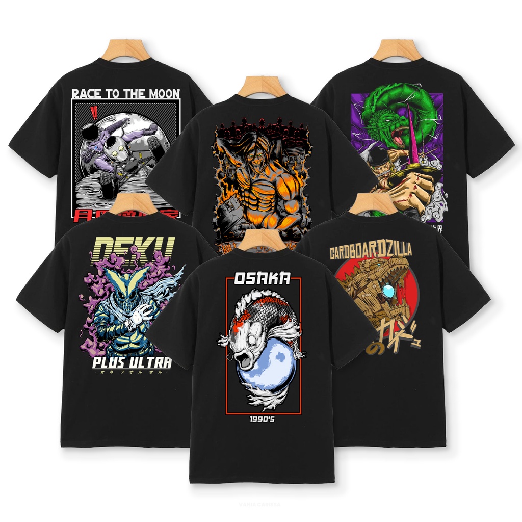 Kaos Distro Lengan Pendek Cowok Cewek  Reguler T-Shirt Bahan Katun Adem Depzee Vol 2 - Vania Carissa