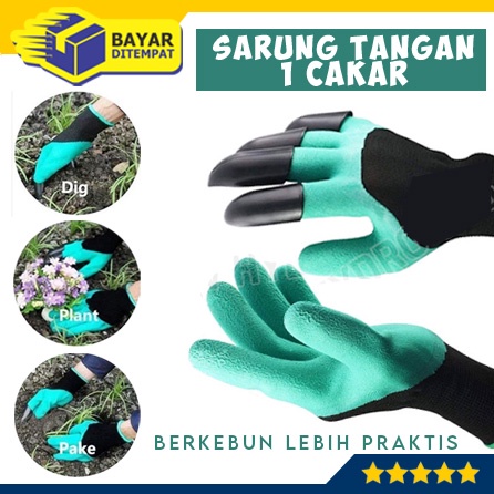 Sarung Tangan 1 CAKAR Berkebun Garden Genie Gloves