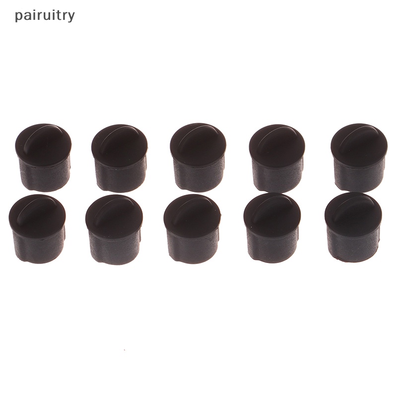 Prt uxcell 10pcs Silikon BNC Anti Debu Stopper Cap Cover Untuk Jack Female Hitam PRT