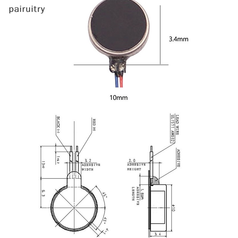 Prt 0820 /0827 /0834 /1027 /1030 /1034 Motor DC Flat Motor Handphone Getar Motor PRT